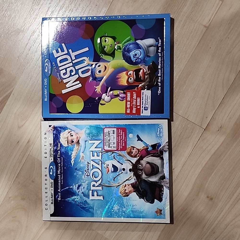 Disney's Frozen and Inside Out DVD and Blu-Ray Combo,  Blu-Rays new!